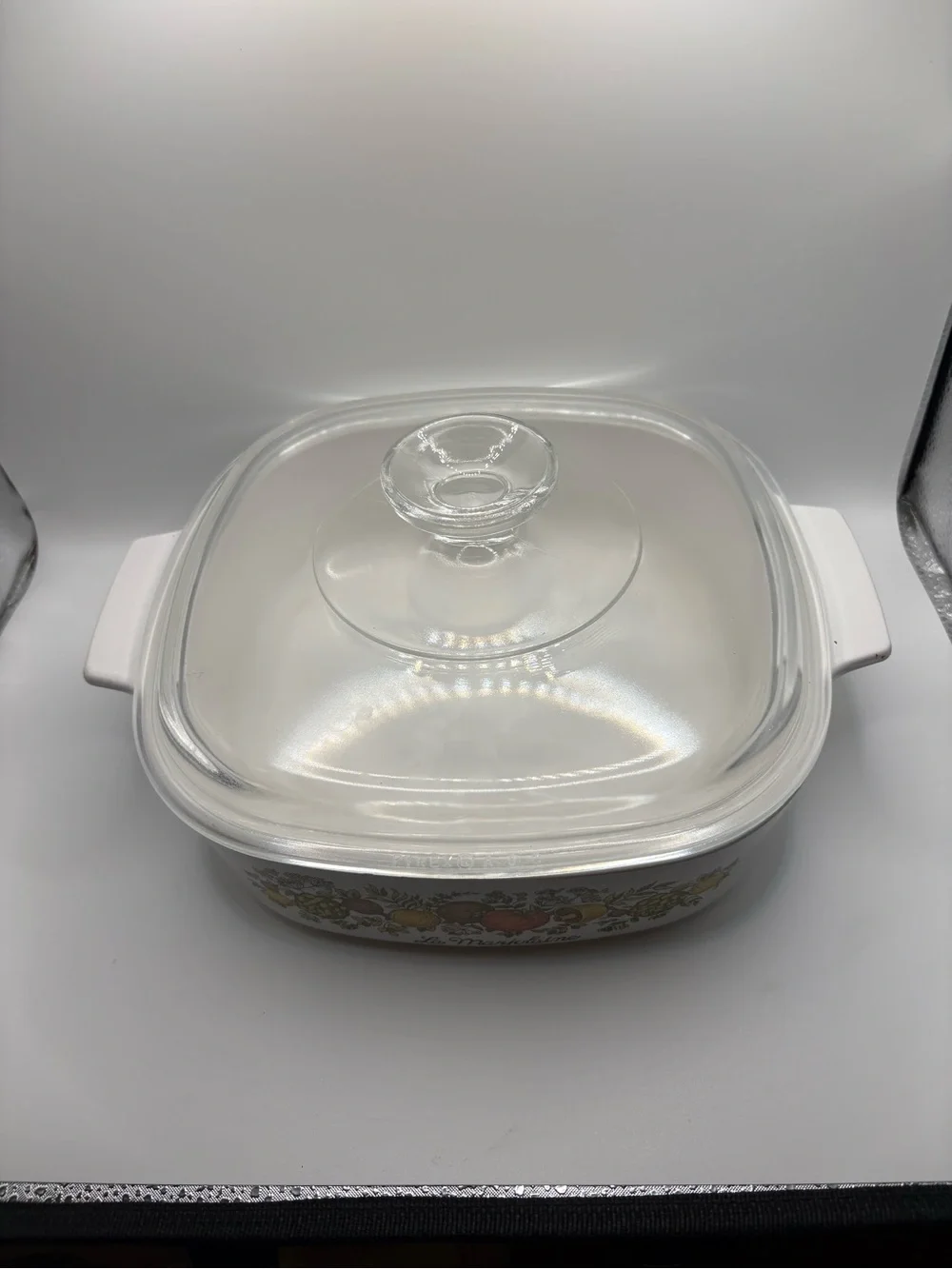 Vintage Corning Ware Spice of Life “La Marjolaine” 2-Quart Covered Casserole